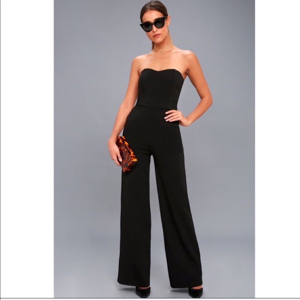 Lulus Edith Strapless Jumpsuit S